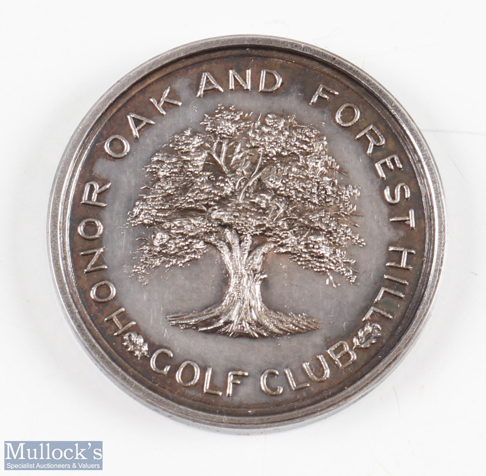 1914/1915 Honor Oak and Forest Hills Golf Club "Mid Monthly Silver Medal" - white metal embossed - Image 2 of 4