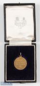 1912 Open Golf Championship yellow metal Fob Medal - inscribed 'E Ray, Open Golf Champion, 1912'