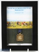 1938 The Royal North Devon Golf Club Maltese Cross Silver Gilt Medal complete with suspension ring