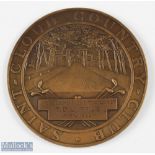 1922 Saint-Cloud Country Club large and imposing Winners Bronze medal - the obverse is embossed with