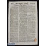 1759 - Bruntsfield Links Golfing Announcement in The Edinburgh Evening Courant newspaper Tuesday