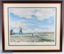 Arthur Weaver signed 1967 Jack Nicklaus Open Golf Championship colour print titled "The Master