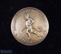 1897 Neasden Golf Club Bogey Competition Silver Button - hallmarked Birmingham made by Vaughton &