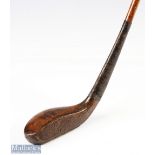 Wisden longnose slightly curved face beech wood play club c1895 - high crown, dropped toe head