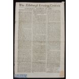1761 William St Clair Leith Links Golfing Announcement in The Edinburgh Evening Courant newspaper