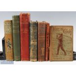 Horace G Hutchinson Golf Book Collection (7) - titles include "The Book of Golf and Golfers" 1st ed.