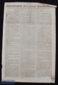 1772 St Andrews Golfing Announcement in The Edinburgh Evening Courant newspaper Saturday 26