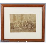 Late 19th century Leith Thistle Club Members sepia photograph - comprising a group shot of 39