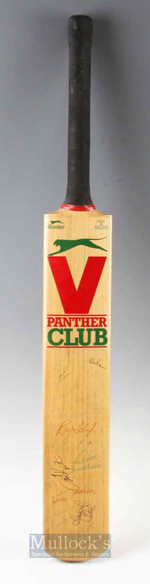 1985 Slazenger Cricket Bat signed by US Major, UK and European Golfers (31) - from the match between