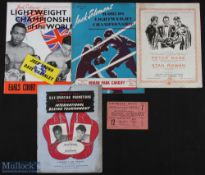 1946-1961 Boxing programmes and Tickets, to include Jack Solomons World lightweight championship
