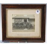1909 Troon Merchants' Golf Club Members sepia photograph - comprising 35 members standing and seated