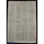 1794 The Honourable Company of Golfers golfing announcement in The Caledonian Mercury newspaper