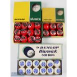 30x Dunlop Warwick Wrapped Golf Ball, boxes of 2x12,1x6