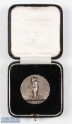 Fine 1928 Somerset House Golfing Society Silver Medal - the obverse embossed with a Harry Vardon
