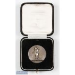 Fine 1928 Somerset House Golfing Society Silver Medal - the obverse embossed with a Harry Vardon