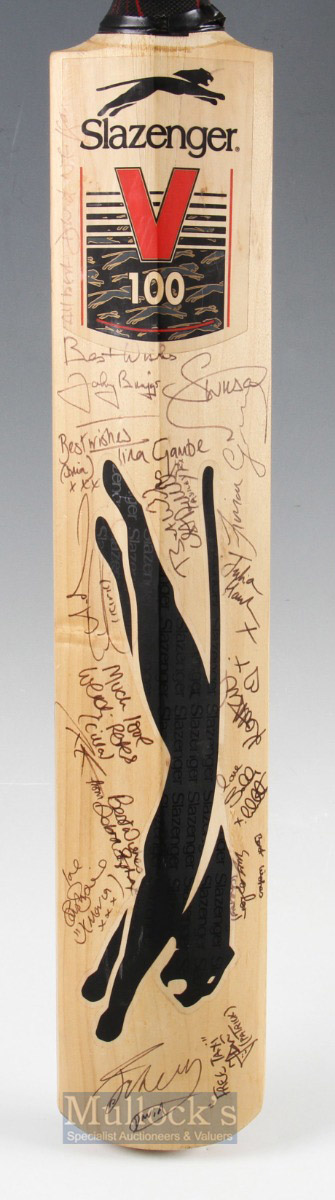 Multi-Signed Charity Cricket Bat some appear to be Coronation Street Pauline Penny, Vicky - Bild 3 aus 3