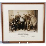 1896 Edinburgh Thistle Golf Club Team photograph - winners of "Dispatch Trophy" complete with