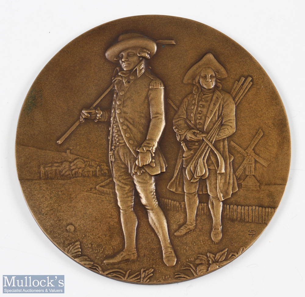 1922 Saint-Cloud Country Club large and imposing Winners Bronze medal - the obverse is embossed with - Image 2 of 2