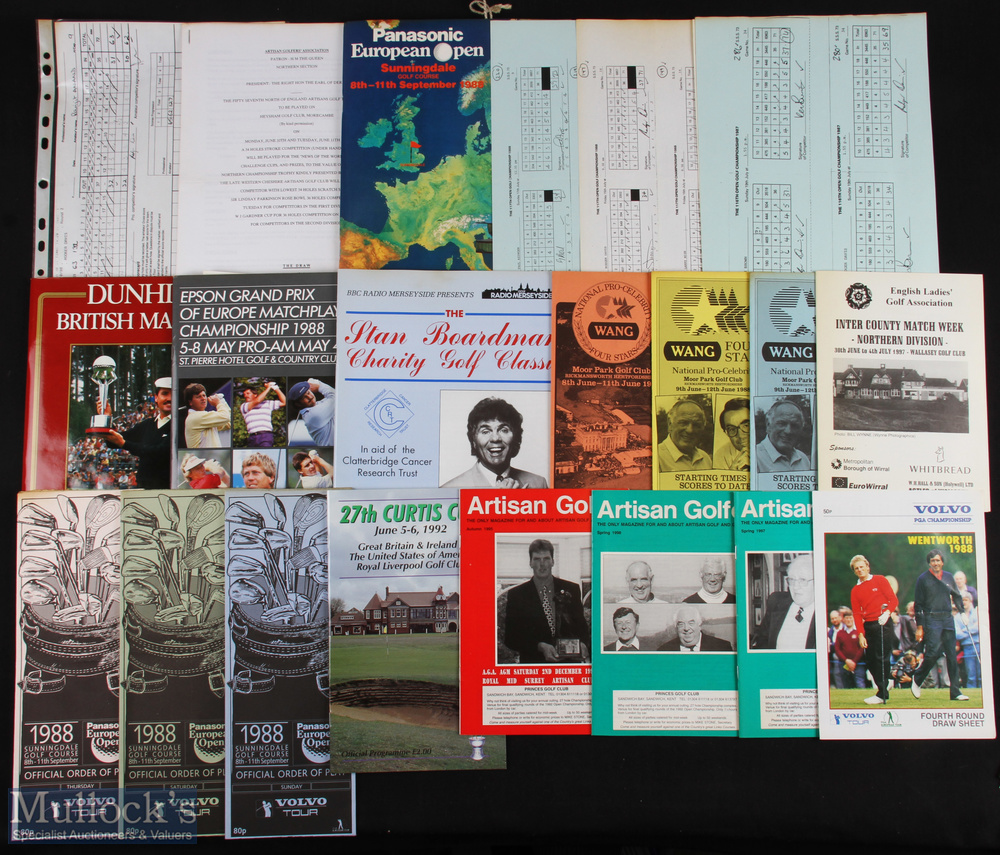 European and British Golf Programmes Scorecards and tickets, with noted items of 1986 German open - Bild 2 aus 3
