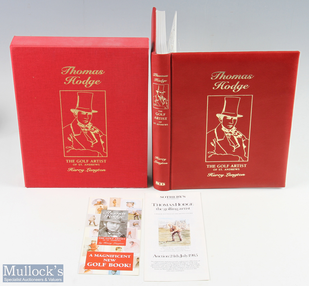 Harry Langton - "Thomas Hodge - The Golf Artist of St Andrews" Deluxe Leather Bound, gilt embossed