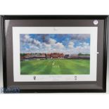 The Home of Legends Autographed Cricket Print signed by Gary Sobers and artist Jack Russell,