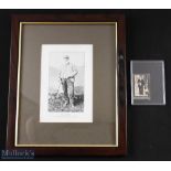 Tom Morris St Andrews Golf Images (2) to incl Ogden's Guinea Gold Cigarette Card - real