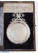 1914 Lawsonians Golf Club Edinburgh large ornate silver medal - hallmarked Edinburgh 1913 -