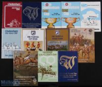 1980-1995 Dick Francis Signed Horse racing Score Cards to include M.A.N VW stakes 1980, Cheltenham