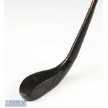 Indistinctly stamped makers mark (---nn) dark stained short spoon c1885 - together with owners