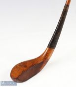 C. Gibson Westward Ho! light stained fruitwood longnose short spoon c1885 - curved face, head