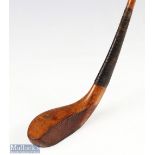 C. Gibson Westward Ho! light stained fruitwood longnose short spoon c1885 - curved face, head