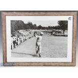 Ben Hogan - 1950 Merion US Open Golf championship iconic photograph poster - 1 iron shot to the 18th