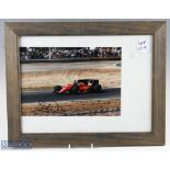 c1990s F1 Formula 1 Jean Alesi Ferrari Signed Photograph in a small frame - size #36cm x 48cm