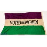 Suffrage' flag having a distinctive purple, green and white of the Women's Social and Political