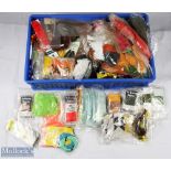 Large collection of assorted fly tying accessories - inc frits, wool, flahs, mylar tubing, chenille,