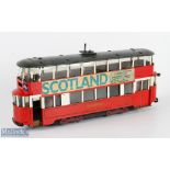 O Gauge Clockwork London Transport Double Decker Tram Car, with a stop start and verse clockwork