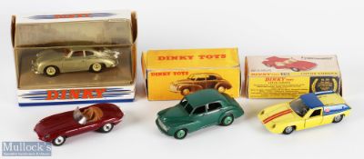 Dinky Corgi Diecast Toy Cars to include corgi E Type jaguar -loose, Dinky Lotus Europa 218 in