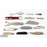 Pen Knives Collection incl Bottle Opener, with noted examples of a 1953 British army penknife,