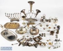 A Collection of Silverplate A1 and other collectables with noted items of a 9 Candle Menorah