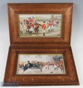 Pair of Humours Military Prints by Harry Payne, framed in heavy oak frames, 44cm x 30cm (2)