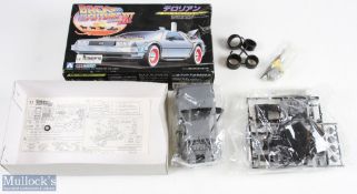1990 Aoshima, Japan Back to the Future Part III Delorean Kit appears complete with instructions,