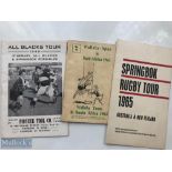 Rugby Tour Itinerary Cards (3): Tour itinerary cards, including rare 1949 version of NZ to SA in 49,
