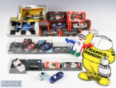 F1 Formula 1 Motor Sport Diecast Cars and Collectibles, with noted items of a card 1999 Thanks Damon
