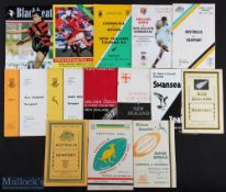 1951-1997 Club & Region v Tourists Rugby Programmes (14): S Africa at Pontypool/Newbridge 1951 &