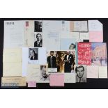 Entertainment collection of signed pieces including: Johnny Ray, Hoagy Carmichael, Alan Jay