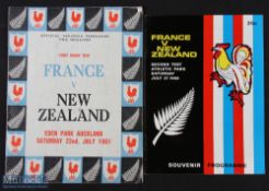 1961 & 1968 New Zealand v France Rugby Programmes (2): Issues from Auckland 1961 & Wellington