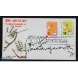 Music - Luciano Pavarotti - Autograph commemorative first day cover for the 50th anniversary of