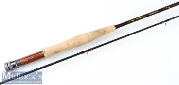 Fine and as new Browning Trout Fly Rod in Browning deluxe oval brown suede and brass rod tube