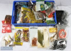 Large collection of assorted fly tying accessories - inc goose biots, hare masks, red crow,
