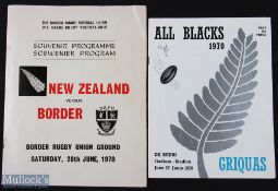 1970 Border and Griquas v NZ Rugby Programmes (2): Less common issues from the tour. From the